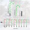 Christmas Candy Cane Pathway Lights, 10PCS Red & Green Striped LED Candy Cane Lights with Stakes, Outdoor Indoor Holiday Decor for Lawn, Walkway, Garden, Christmas Party Decoration
